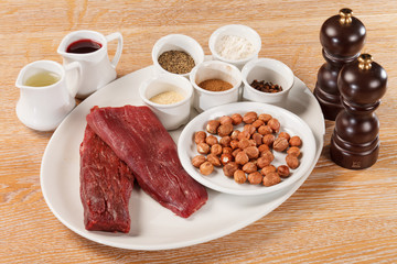 Raw beef with spice