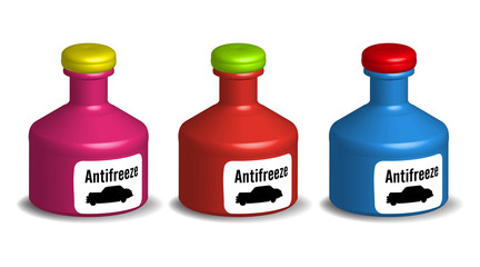 Antifreeze bottles