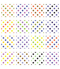 Set of Polka dots patterns