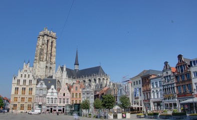 façade des maisons de mechelen
