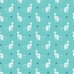 Pattern with cats