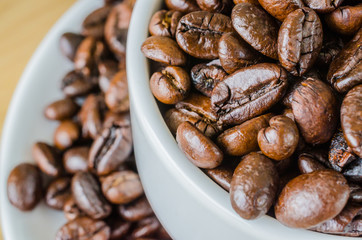 Close up coffee beans