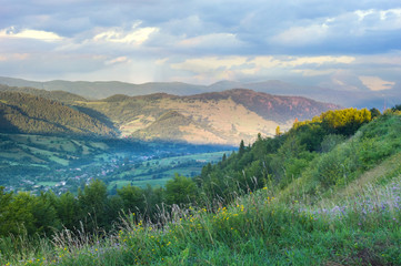 Fototapeta na wymiar landscape of mountains