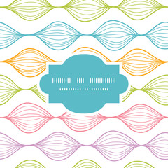 Vector colorful horizontal ogee frame seamless pattern