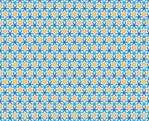 snowflake and star pattern