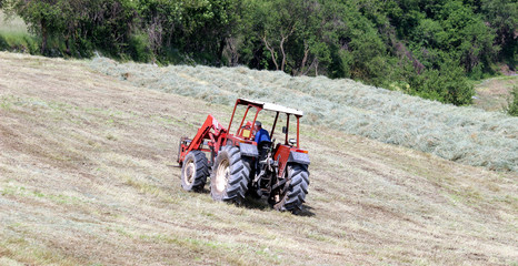 trattore al lavoro