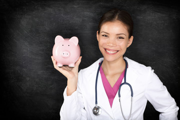 Medical insurance and health care money concept