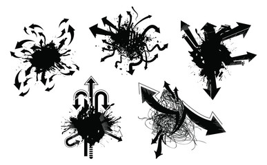 Grunge arrows