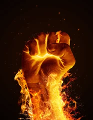 Gordijnen Fire fist © Kevin Carden