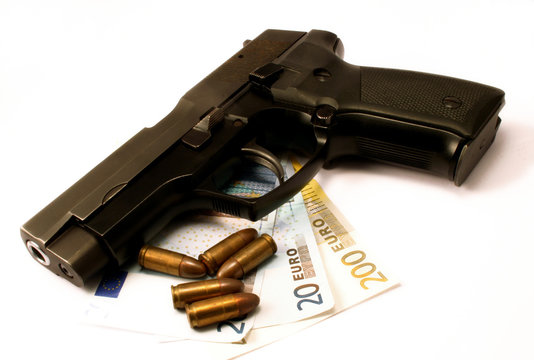 Gun, money and bullets