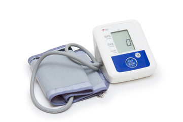 Digital blood pressure meter with love heart symbol