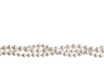 interlaced chains of white pearls