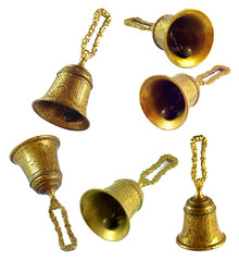 Bronze bell isolated on white