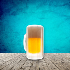 Fresh cold beer given in chilled pint