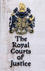 Royal courts london sign