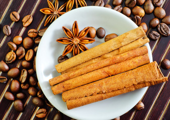 coffee and aroma spice