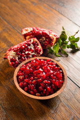 Red pomegranate seeds