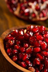 Red pomegranate seeds