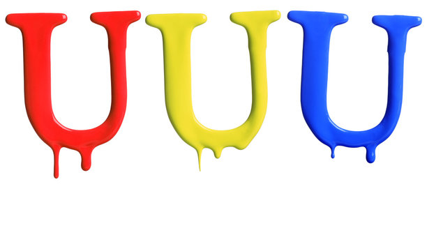 Paint dripping alphabet