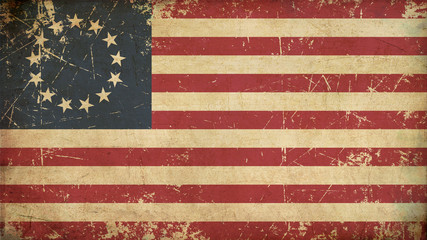 USA Betsy Ross Aged Flat Flag