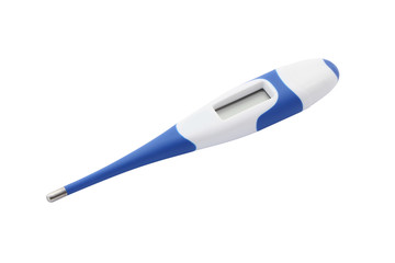 Digital thermometer for kid on white background.