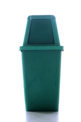 Green bins with lid.