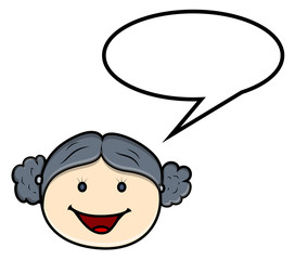 Cute Girl Saying - Vector Illustrations