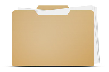 leerer Ordner mit Schatten