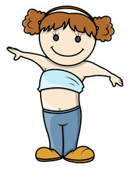 Cute Little Ballet Dancing Girl