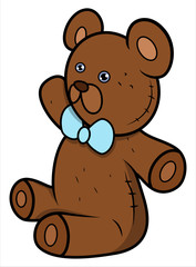 Teddy Bear - Cartoon Vector Illustration