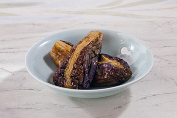 日本の料理・揚げナスさっぱり酢醤油