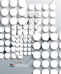 Vector 3d paper circles modern design