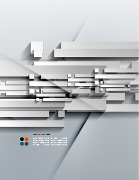 Vector 3d paper lines modern design