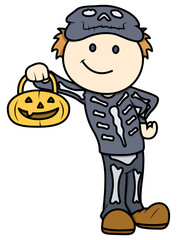 Halloween Kid - Vector Cartoon Illustration