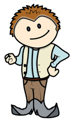 Stylish Boy - Vector Cartoon Illustration