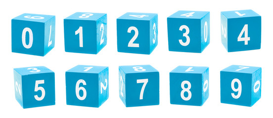 Playing cubes with a numbers