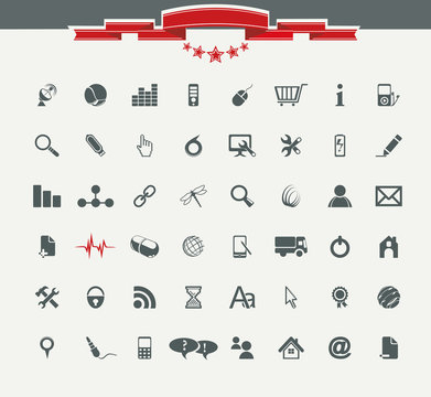 Quality icon Set (Service, Medical, Media, Mail, Mobile, ,Web ,