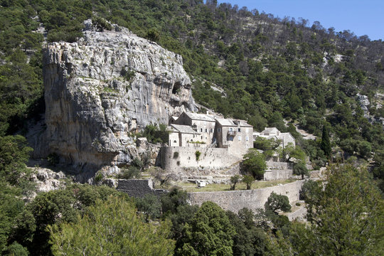 Blaca medieval glagolitic hermitage on Brac Island, Croatia