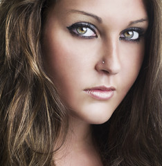 Obraz premium Beauty con occhi verdi