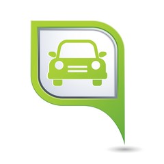 Map pointer with car icon