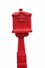 old classic red letter box, Thailand