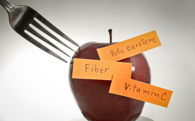 Apple diet concept.