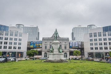 Obraz premium The Place du Luxembourg in Brussels, Belgium.
