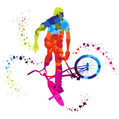 bmx with colored dots