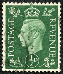 Stamp showing Portrait of King George VI