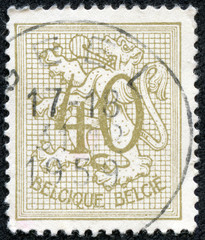 image of The coat of arms of the Kingdom of Belgium bears a lion