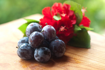 プルーンとハイビスカス