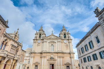 Fototapeta na wymiar Katedra Świętego Pawła w Mdina, Malta