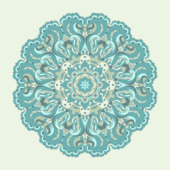 Beautiful blue ornament background vector