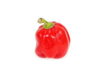 red sweet pepper isolated on white background